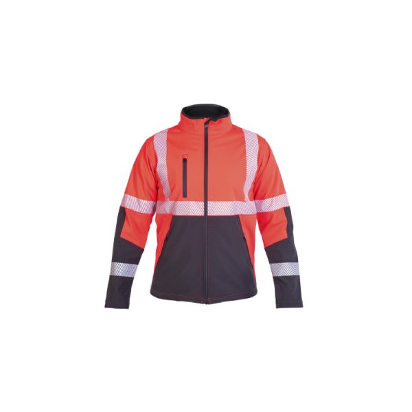 CHAQUETA SOFTSHELL HW OKLAN ROJO FLUOR